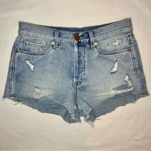 Blank NYC Distressed Denim Shorts Button Up Shorts!